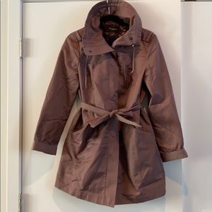 Button up trench coat with belted waist